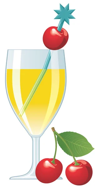 Prosecco cocktail in glas — Stockvector