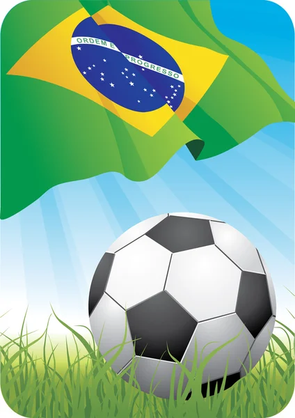 Campeonato Mundial de Futebol - Brasil — Vetor de Stock