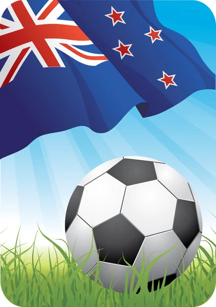 Campeonato del mundo de fútbol - Nueva Zelanda — Archivo Imágenes Vectoriales