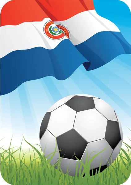 Campeonato del mundo de fútbol - Paraguay — Archivo Imágenes Vectoriales
