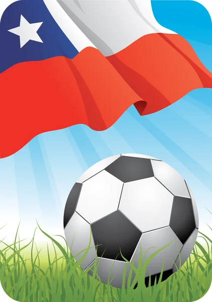 विश्व फुटबॉल चैम्पियनशिप 2010 चिली — स्टॉक वेक्टर