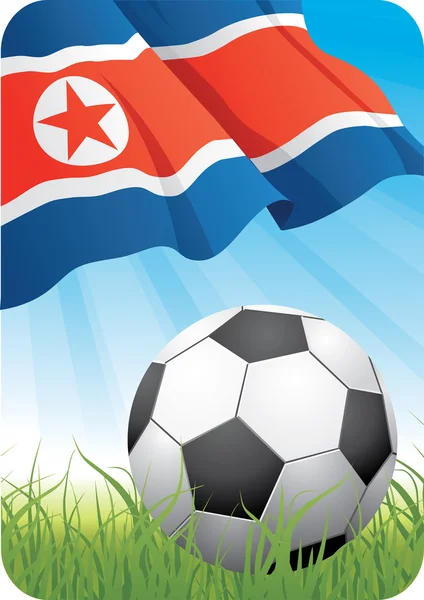 Campeonato del mundo de fútbol 2010 - Corea del Norte — Archivo Imágenes Vectoriales