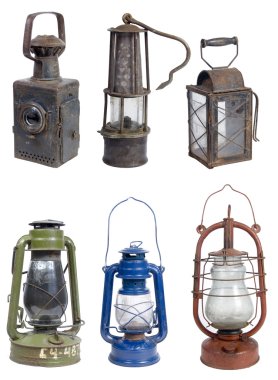 Old gasoline lamps clipart