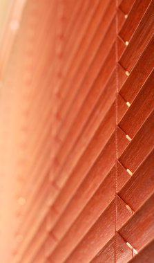 Venetian blind, wooden jalousie Shallow dof. clipart