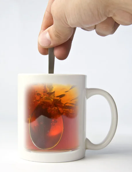 Průhledný šálek čaje — Stock fotografie
