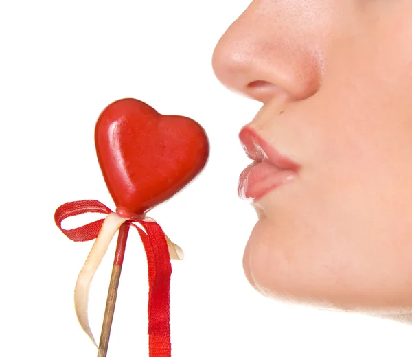 Baciare il cuore — Foto Stock