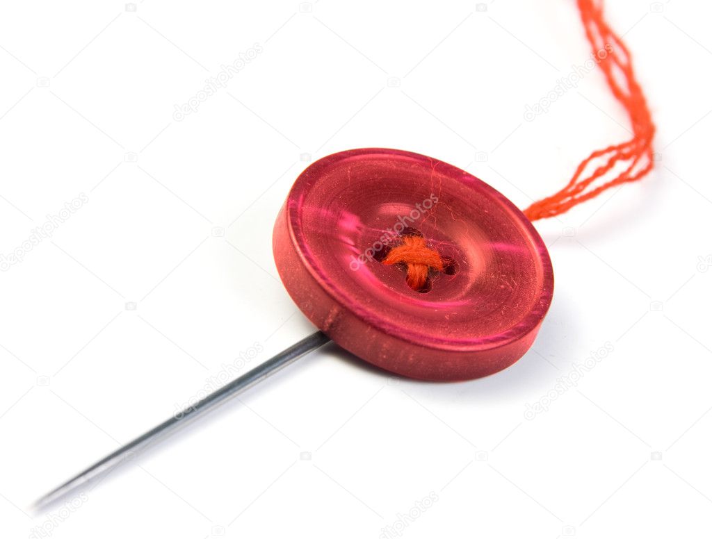 Sewing needle with button — Stock Photo © Nomadsoul1 2897123