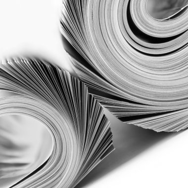 Rolled up magazines clipart