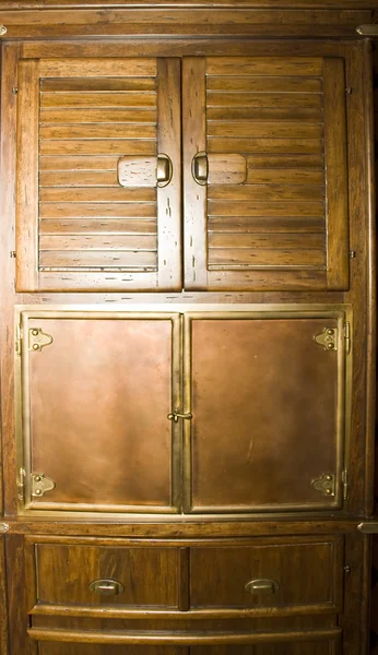 Retro wooden closet — Stock Photo, Image