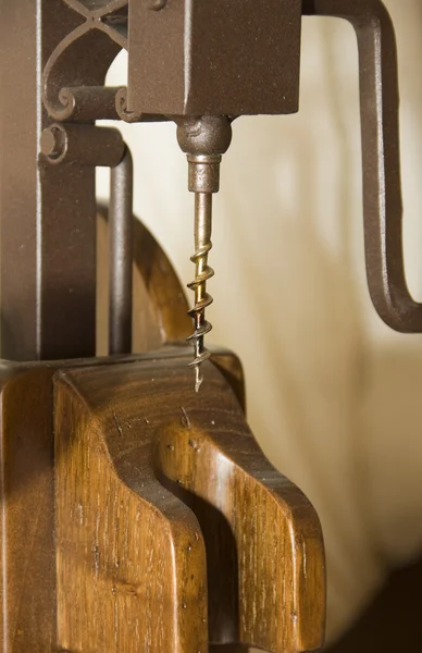 Wooden corkscrew — Stock Photo, Image