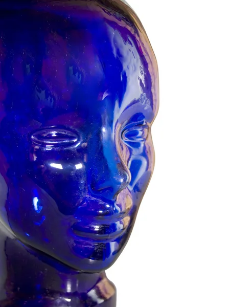 Glass human head — Stock Photo, Image