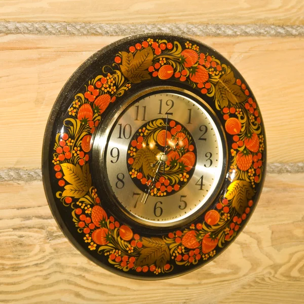 Traditional russian wall clock — Stock Photo, Image