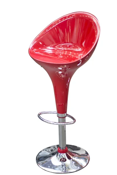Czerwone krzesło z tworzywa sztucznego — Zdjęcie stockowe