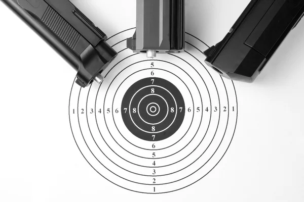 Target e pistole ad aria compressa — Foto Stock