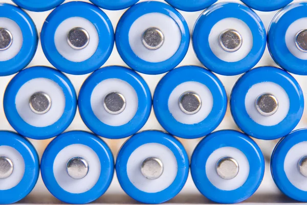 Blauwe batterijen achtergrond — Stockfoto