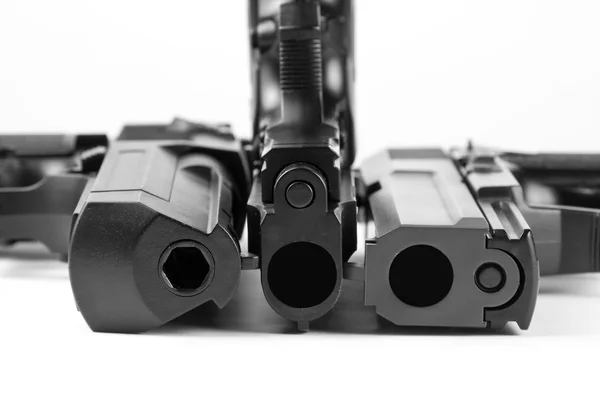 Drei Handfeuerwaffen — Stockfoto