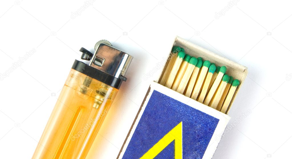 Cigarette lighter and matchbox