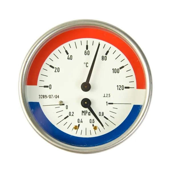 Měřič teploty a tlaku — Stock fotografie
