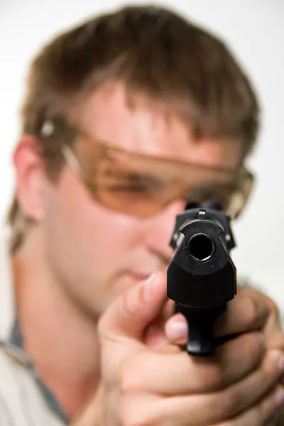 Apuntando a pistolero — Foto de Stock