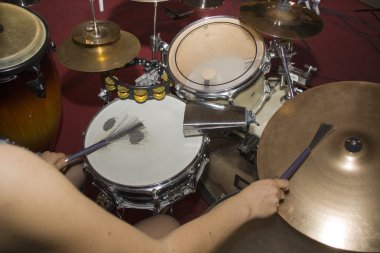 Drummer in concert clipart