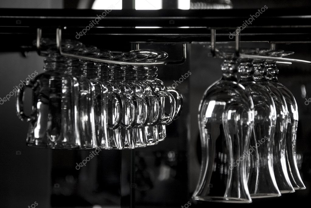 Cocktail glasses in rack Stock Photo by ©Nomadsoul1 3454939