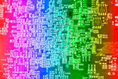 Computer motherboard circuit clipart