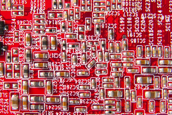 Obwodu płyty głównej komputera — Zdjęcie stockowe