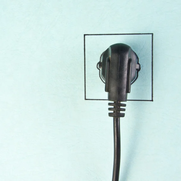 Enchufe eléctrico en enchufe extraído — Foto de Stock