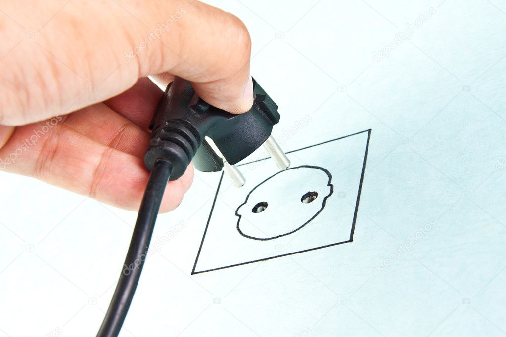 Plugging electrical cable to sketching socket