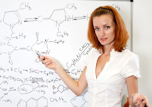 섹시 한 화학 교사 — 스톡 사진
