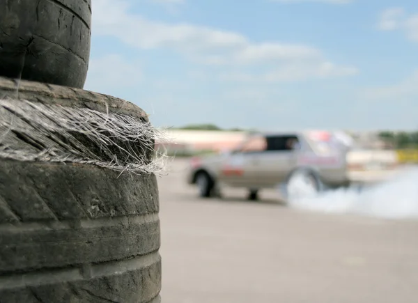 Used racing tires — Stock Photo, Image