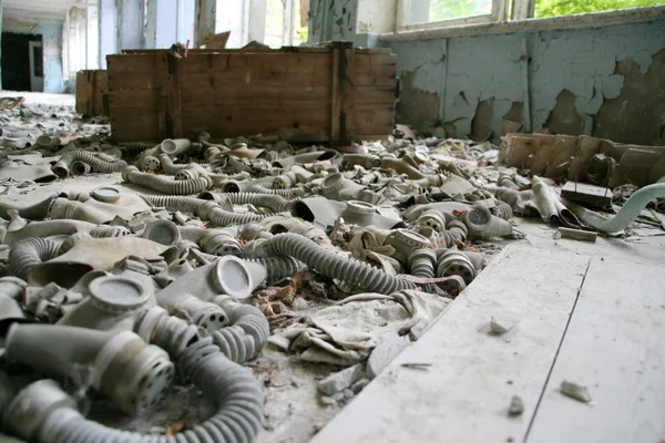 Abandoned gas masks — Stock Photo, Image