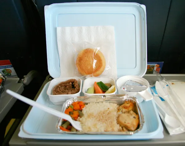 Classic airplane food — Stock Photo, Image