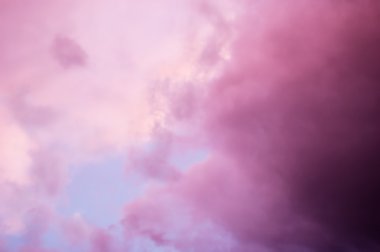 Dramatic pink clouds clipart