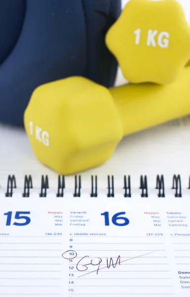 Stick to workout schedule — Stock Photo, Image