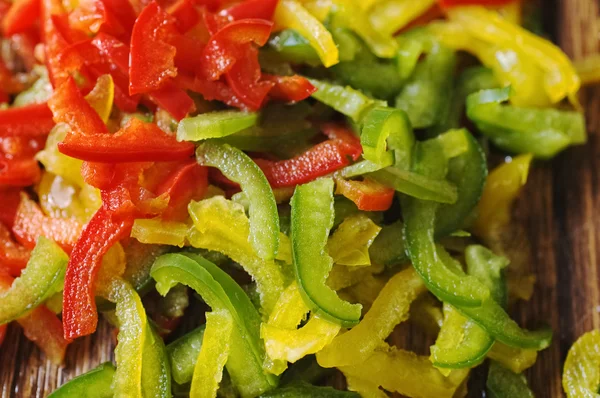 Sliced bell peppers — Stock Photo, Image