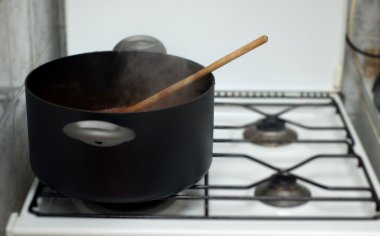 Boiling pot clipart