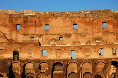 Colosseum Rome, Italy interior detail clipart