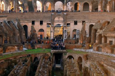 Colosseum Rome Italy interior clipart