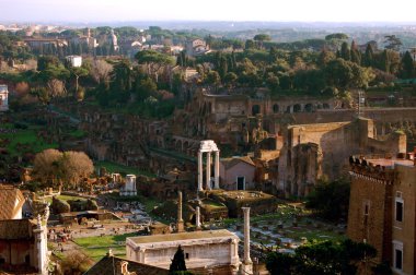 Roman forum in Rome, Italy clipart