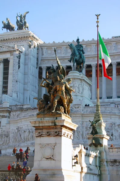 O Monumento Victor Emmanuel II em Roma — Fotografia de Stock
