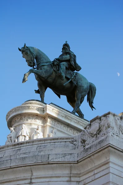 维克托 · 伊曼纽尔二世纪念碑在罗马 — 图库照片