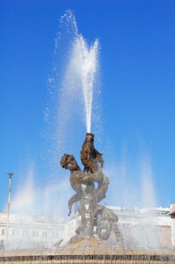 Fountain in Piazza della Republica, Rome clipart