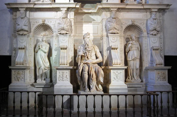 Statue of Moses, Rome — Stock Photo, Image