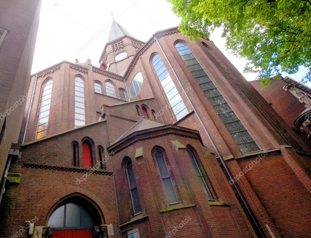 Church tower detail, Amsterdam
