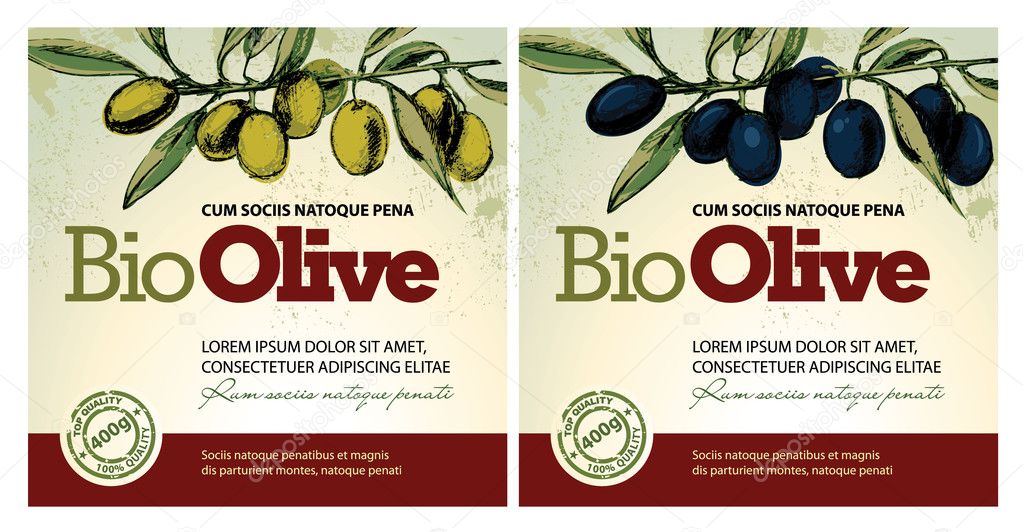 Olive oil labels