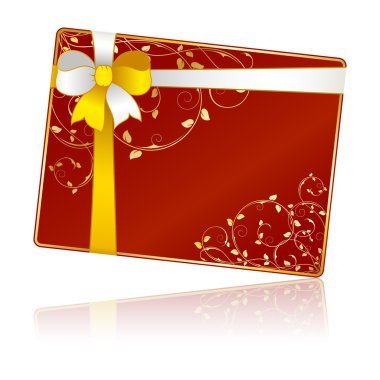 hediye kartı ile çiçek süslemeleri