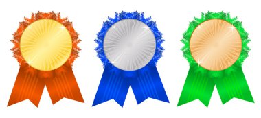 Winner's rosettes clipart