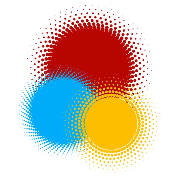 Halftone - color rings 2 — Stock Vector