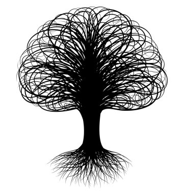 Swirly tree clipart